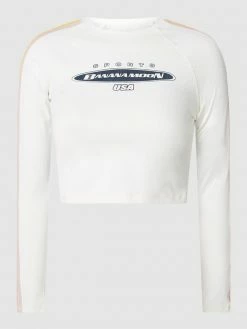 Aktion ? Banana Moon Cropped Schwimmshirt Mit Langem Arm Modell 'Sambo' - Offwhite ?